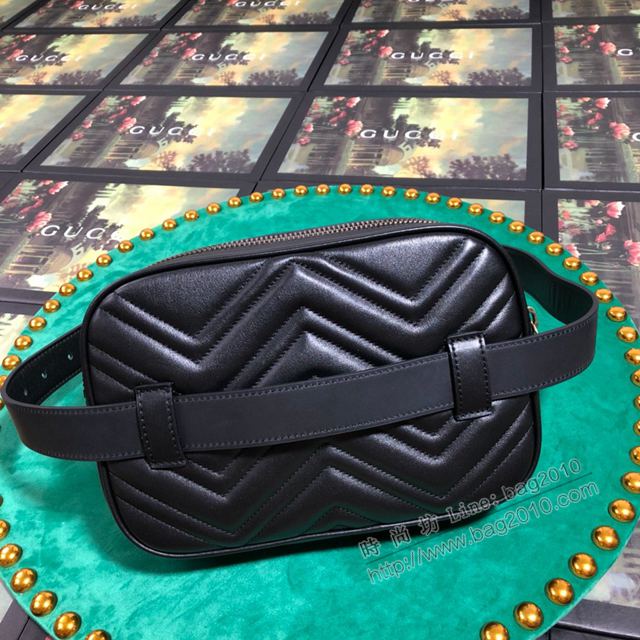Gucci包 古馳女包 523380紅色 Marmont系列腰包 多功能胸包 Gucci手包 Gucci單肩包  gudj1159
